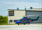 Custom Painted AW139 leaving SureFlight